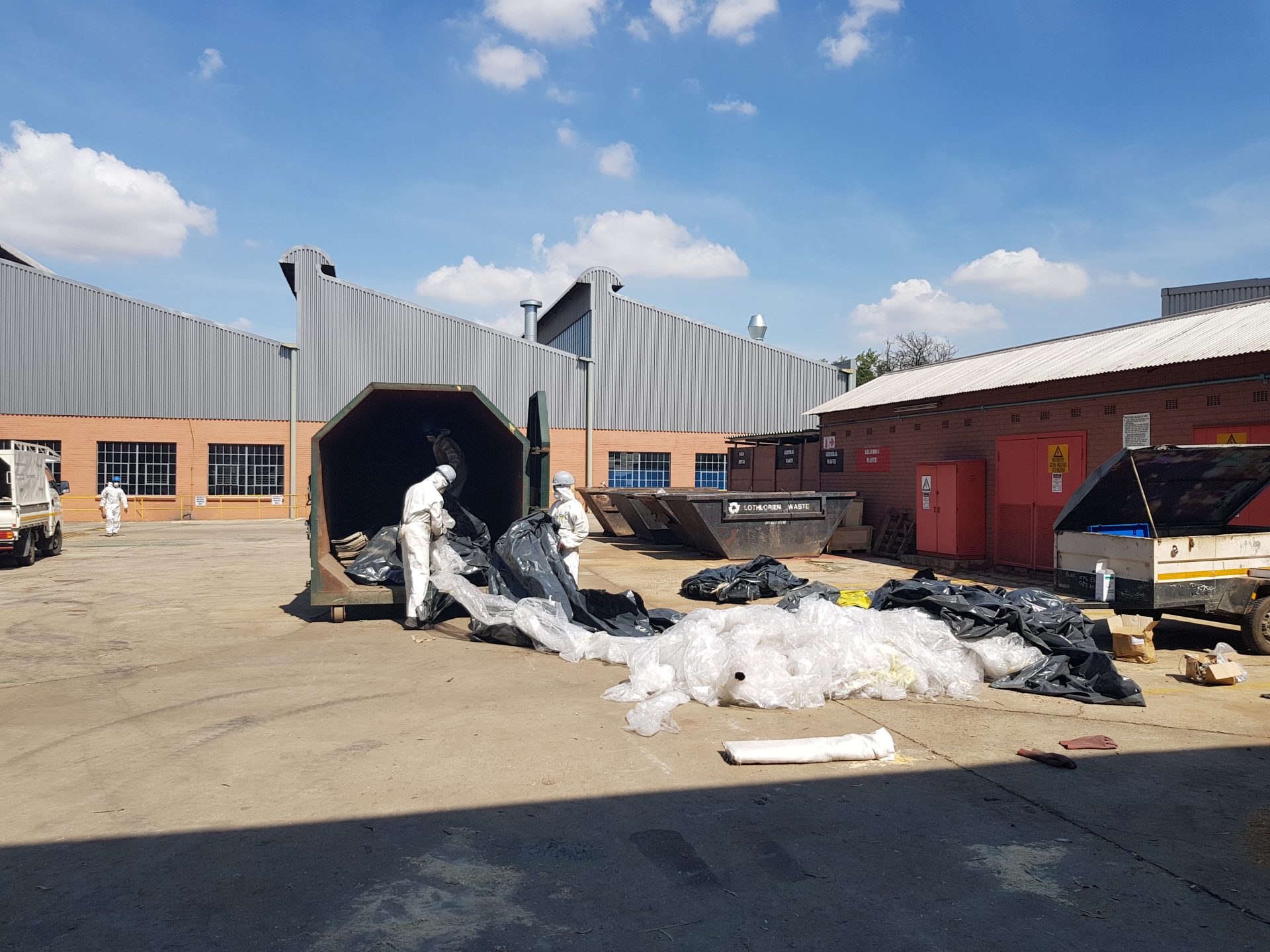 Enclosed Storage for Asbestos Removal